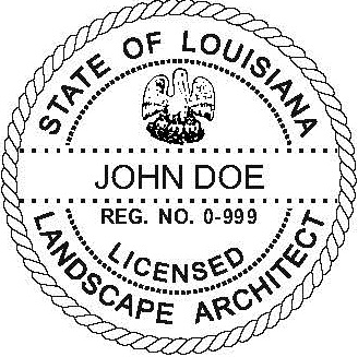 architect louisiana landscape seal held hand embosser related