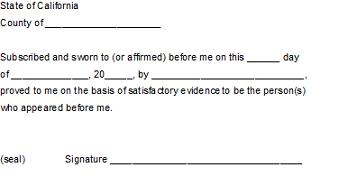 California Affidavit Stamp (Rubber) | Notary Bonding